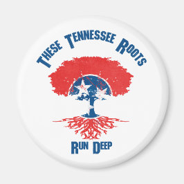 Imán Árbol de la bandera de raíces de Tennessee