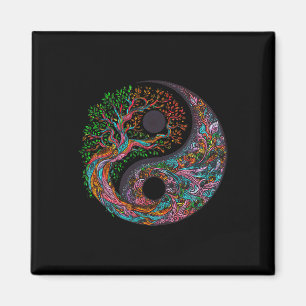 Imán Árbol de la Vida Yin Yang Símbolo Taoísta Meditaci
