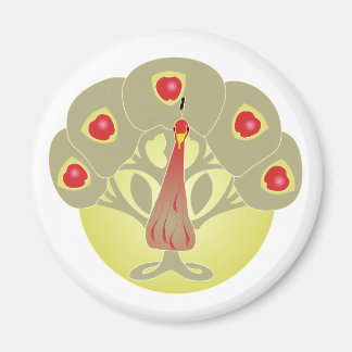 Imán Árbol de manzana o cara o pavo real