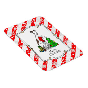 Imán Árbol de Navidad 2 Greyhound (romano le blanco) Pe