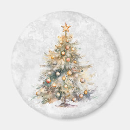 Imán Árbol de Navidad acuarela