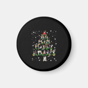 Imán Árbol De Navidad Akita Cubierto Por Flashli