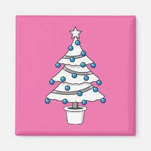 Imán Árbol de Navidad Blanco