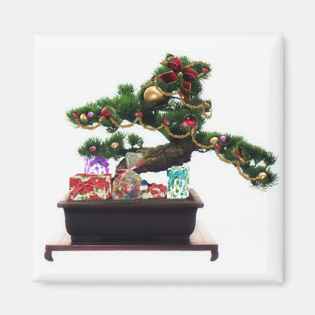 Imán Árbol de Navidad Bonsai (Frente)