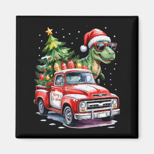 Imán Árbol de Navidad Coche Camión Dinosaurio Trex Navi