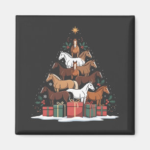 Imán Árbol de Navidad con forma de caballo Equino Navid