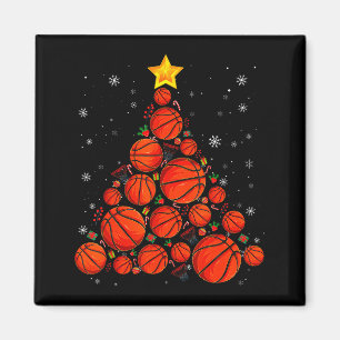 Imán Árbol de Navidad de Baloncesto Xmas Santa Deportes