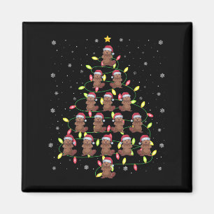 Imán Árbol de Navidad de Beaver Santa Enciende el suéte