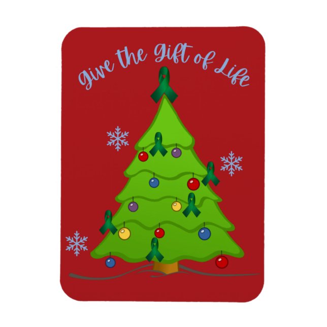 Imán Árbol de Navidad de Concientización sobre Donación (Vertical)