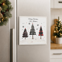 Imán Árbol de Navidad de Cuadros Personalizado con Apel