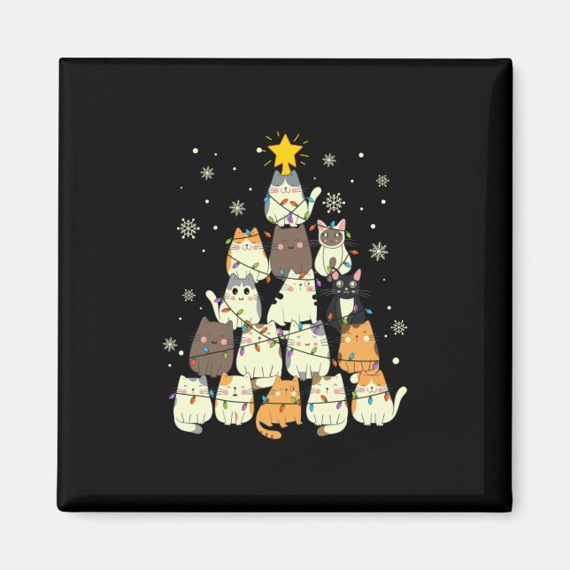 Imán Árbol de navidad de Feliz Navidad (Frente)
