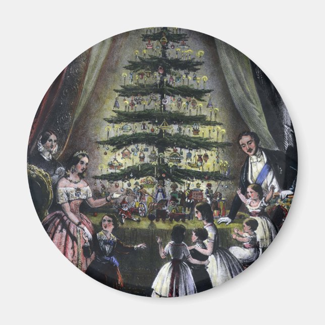 Imán Árbol de Navidad de la Reina Victoria (Frente)