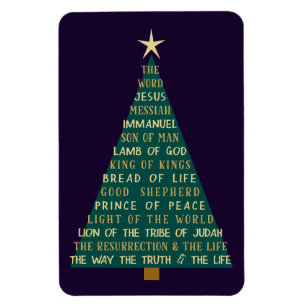 Imán Árbol de Navidad de los Nombres de Jesús