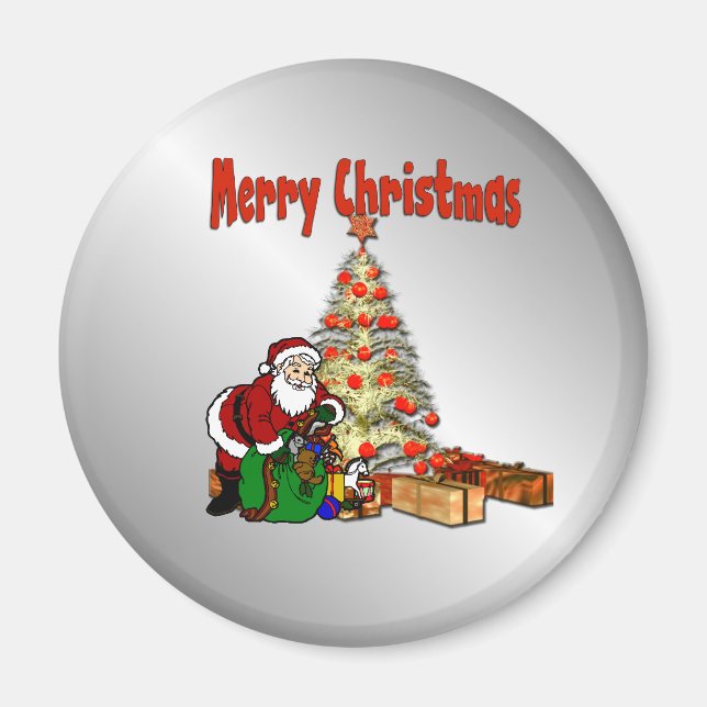 Imán Árbol de navidad de Papá Noel (Frente)