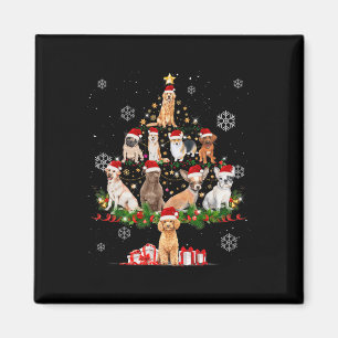 Imán Árbol de Navidad de perros pequeños enciende perro