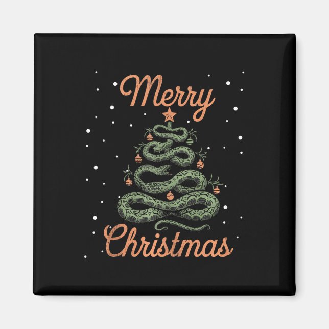Imán Árbol de Navidad de serpientes Serpiente Árbol de  (Frente)