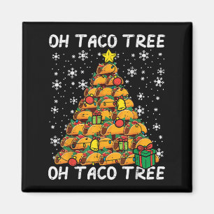Imán Árbol de Navidad de Tacos Divertido Xmas Amante de