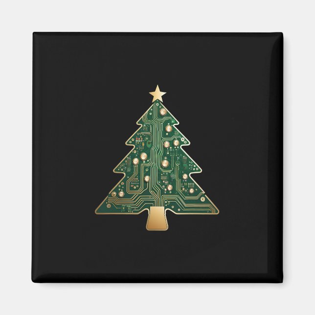 Imán Árbol de Navidad de tecnología de placa base (Frente)