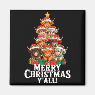 Imán Árbol de Navidad de Vaca de las Tierras Altas Esco