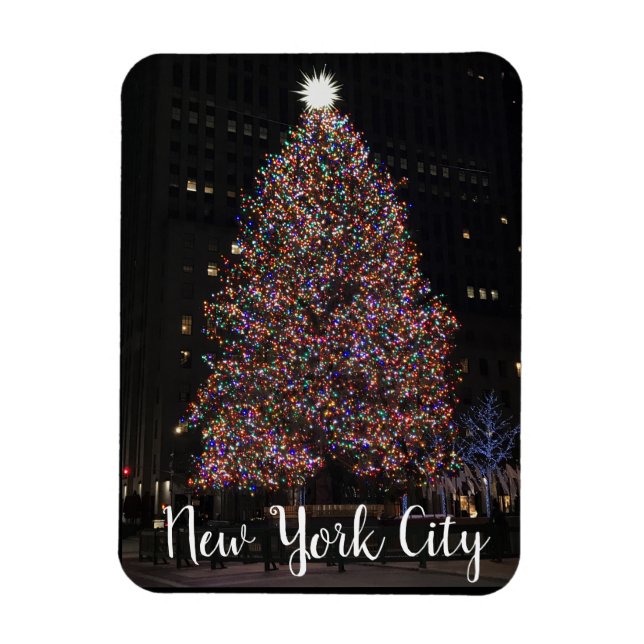 Imán Árbol de Navidad del Rockefeller Center de Nueva Y (Vertical)