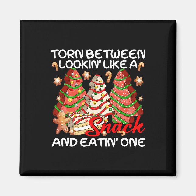 Imán Árbol De Navidad Desgarrado Entre La Mirada Como U (Frente)