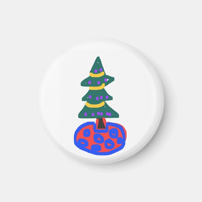 Imán Árbol de Navidad Divertido (Frente)