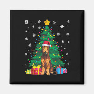Imán Árbol de navidad dulce feo ilumina perro lobo irla