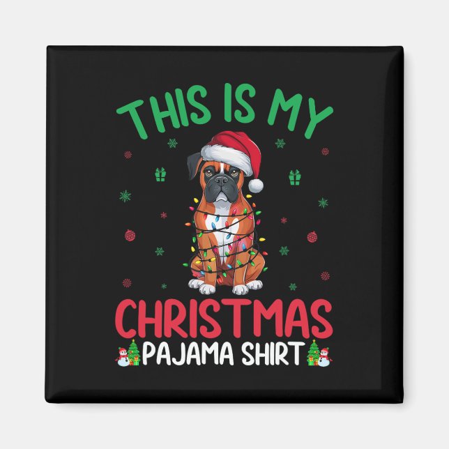 Imán Árbol de Navidad feo ilumina a Navidades de perro  (Frente)