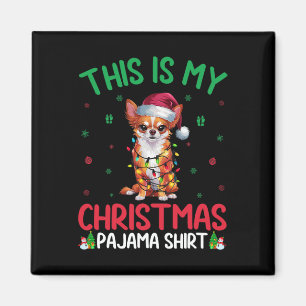 Imán Árbol de Navidad feo ilumina Santa Chihuahua Perro