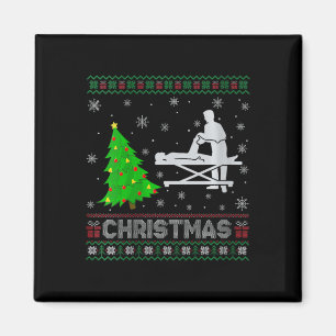 Imán Árbol de Navidad fisioterapeuta femenino iluminand