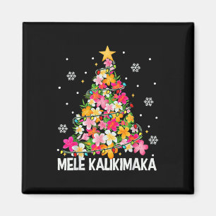 Imán Árbol de Navidad Floral Hawaiano Mele Kalikimaka T