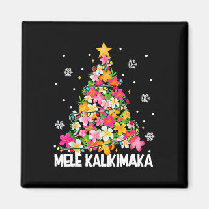 Imán Árbol de Navidad Floral Hawaiano Mele Kalikimaka T