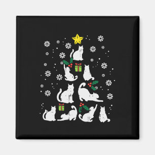 Imán Árbol de Navidad Gatos Cute Gato Amante Navidad In