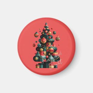 Imán Árbol de Navidad geométrico