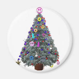 Imán Árbol de navidad maravilloso del Hippie