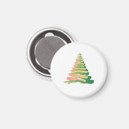 Imán Árbol de Navidad Minimalista con Pinceladas