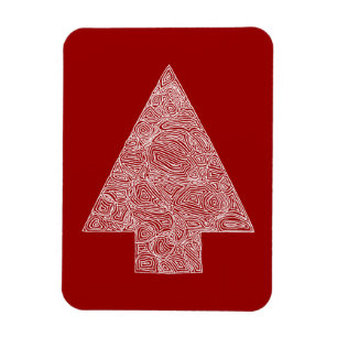 Imán Árbol de Navidad moderno - Rojo