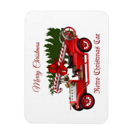 Imán Árbol de Navidad Retro Red Car