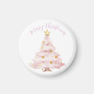 Imán Árbol de Navidad Rosa