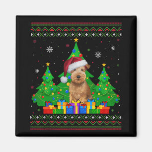 Imán Árbol de navidad sudoroso Santa Sofoco de rueda T