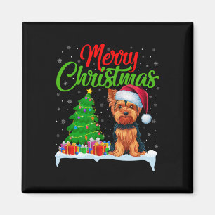 Imán Árbol de Navidad Terrier de Yorkshire enciende div