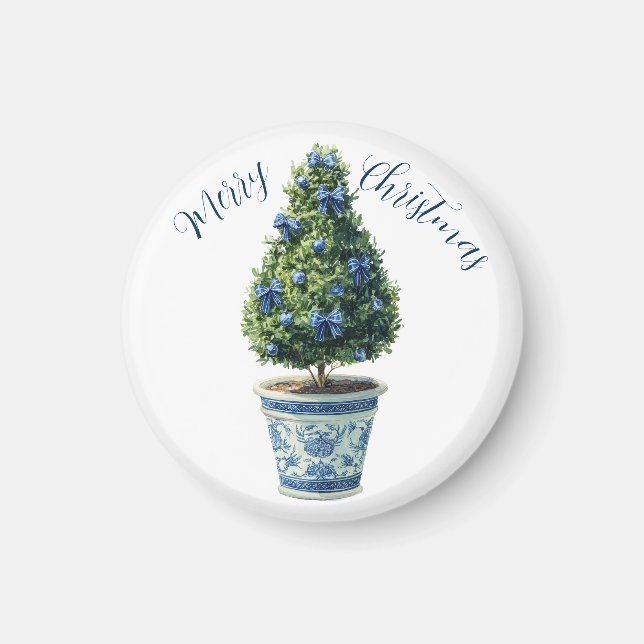 Imán Árbol de Navidad Topiaria  (Frente)