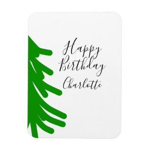 Imán Árbol de Navidad verde feliz cumpleaños diciembre