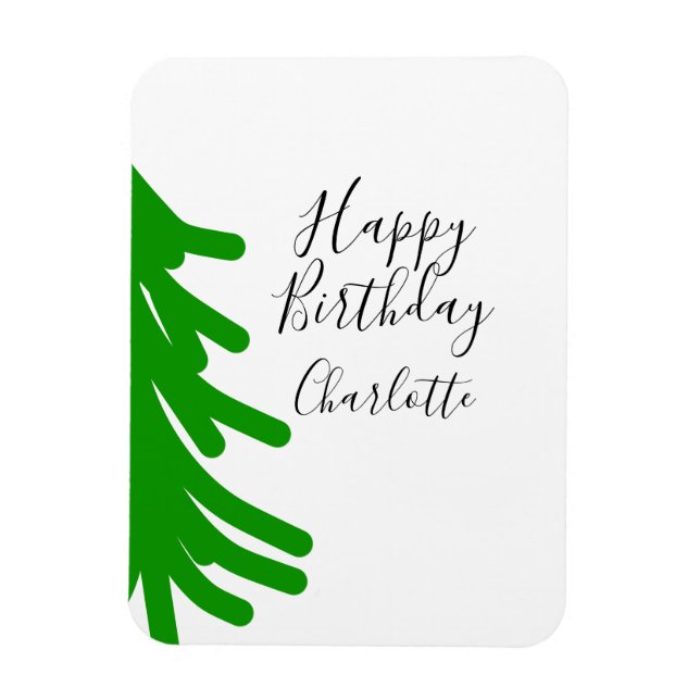 Imán Árbol de Navidad verde feliz cumpleaños diciembre  (Vertical)