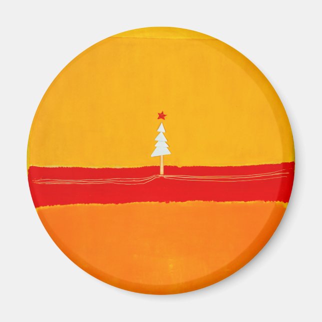 Imán Árbol de Navidad, Vintage, Abstracto  (Frente)