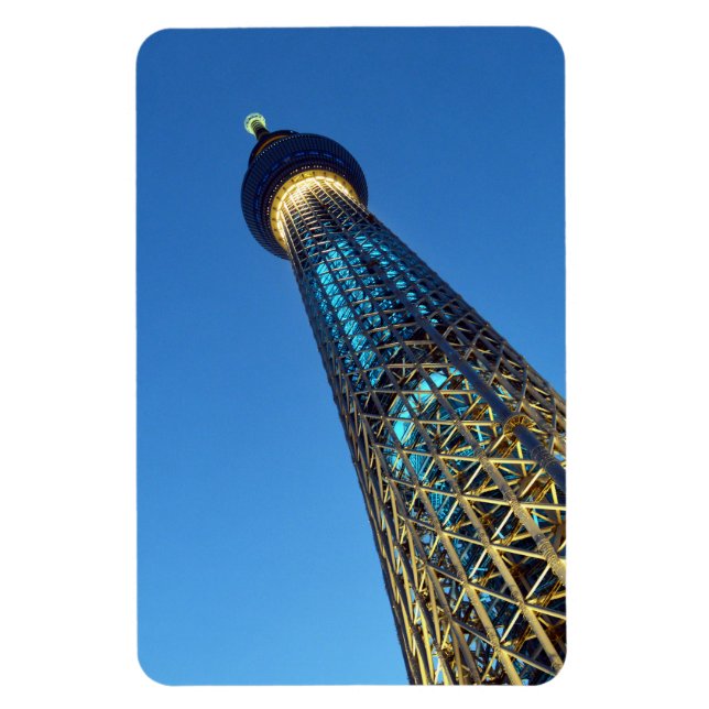 Imán Árbol de nieve azul de Guay en Tokio: Japón (Vertical)