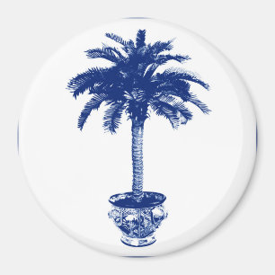 Imán Árbol de palmeras potentes - azul marino y blanco