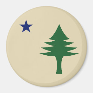 Imán Árbol de pino y bandera de la estrella 1901 del es