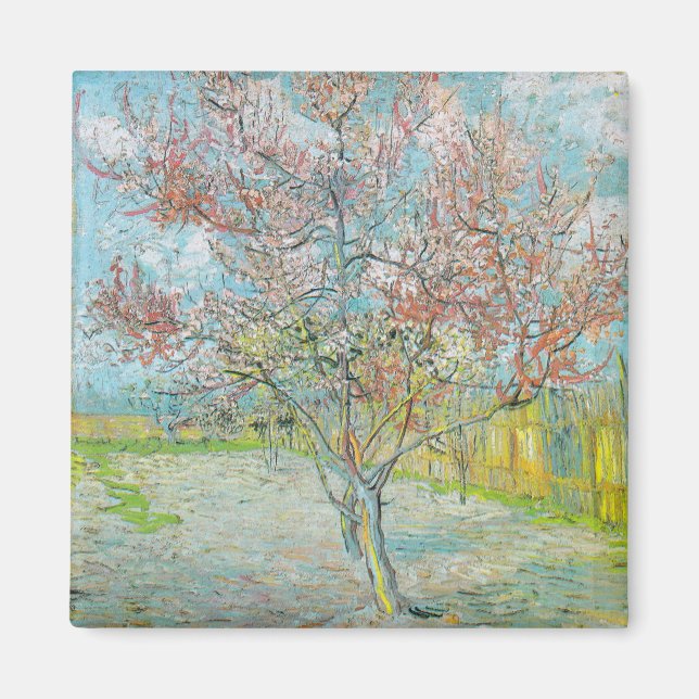 Imán Árbol de turba de flores | Vincent van Gogh (Frente)