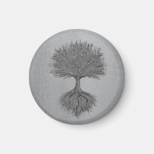 Imán Árbol de vida cromado 2